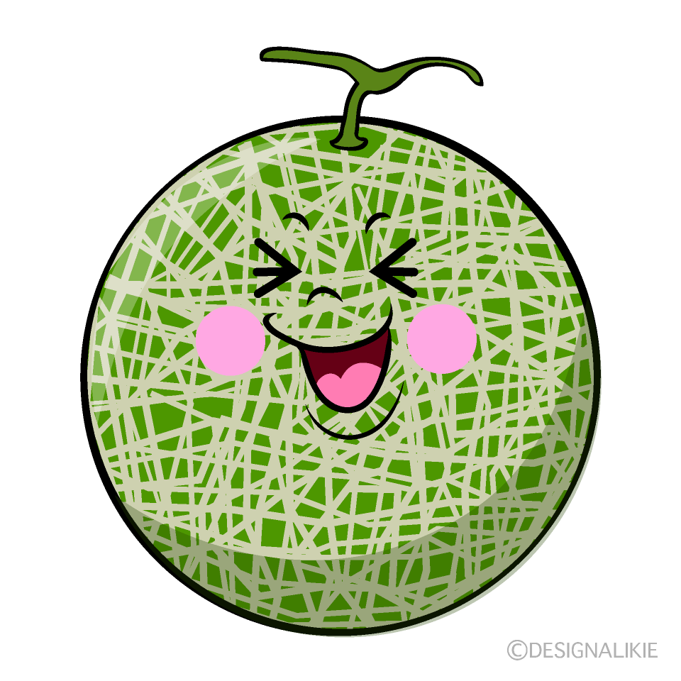 かわいい笑うメロンイラスト