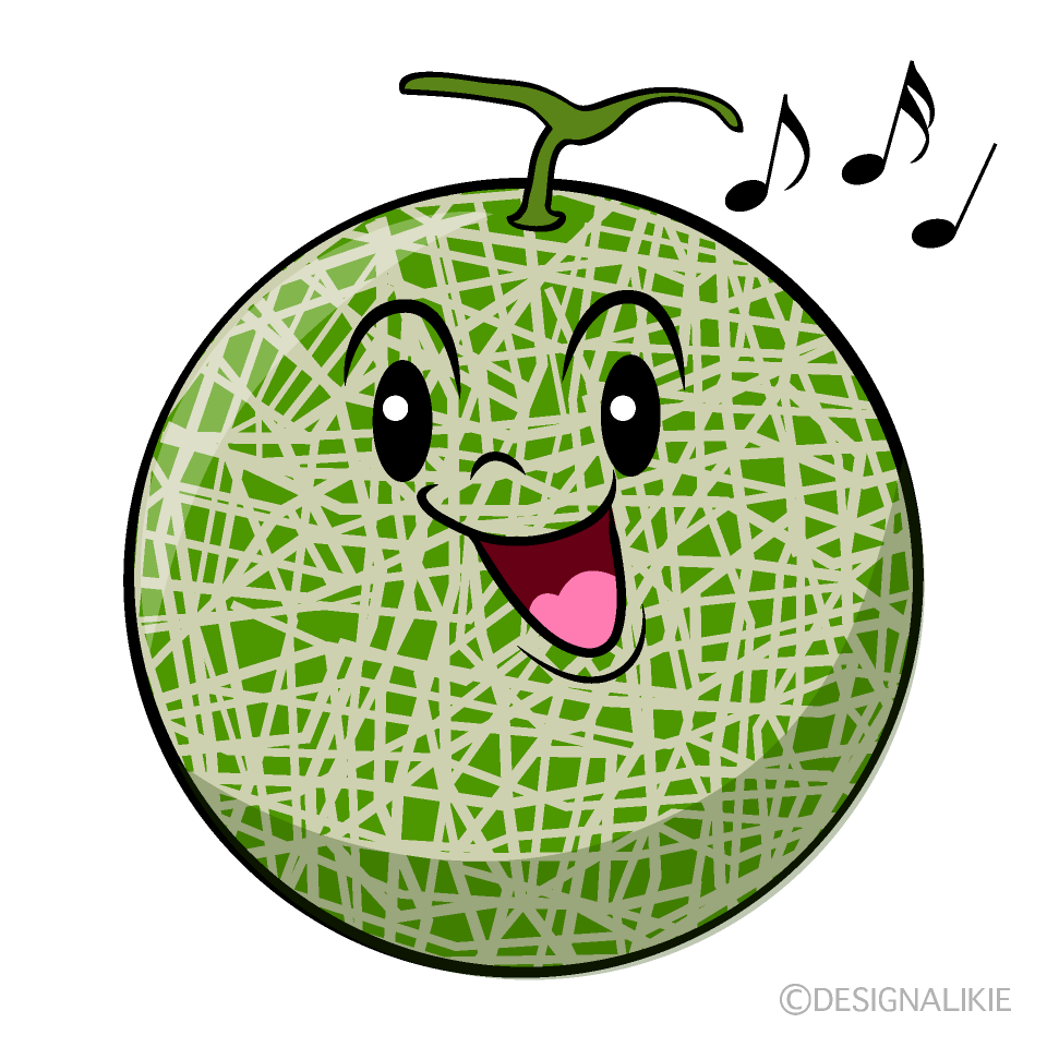 Cute Singing Melon Clipart