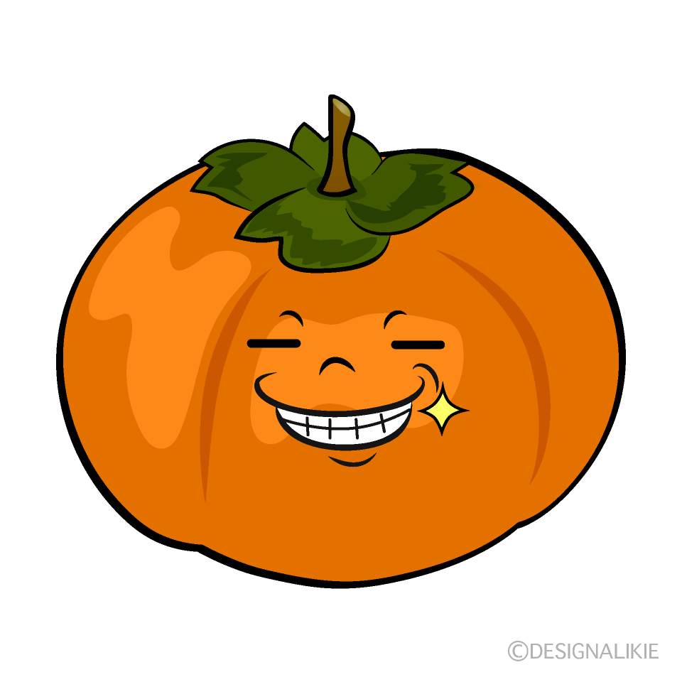 Cute Grinning Persimmon Clipart