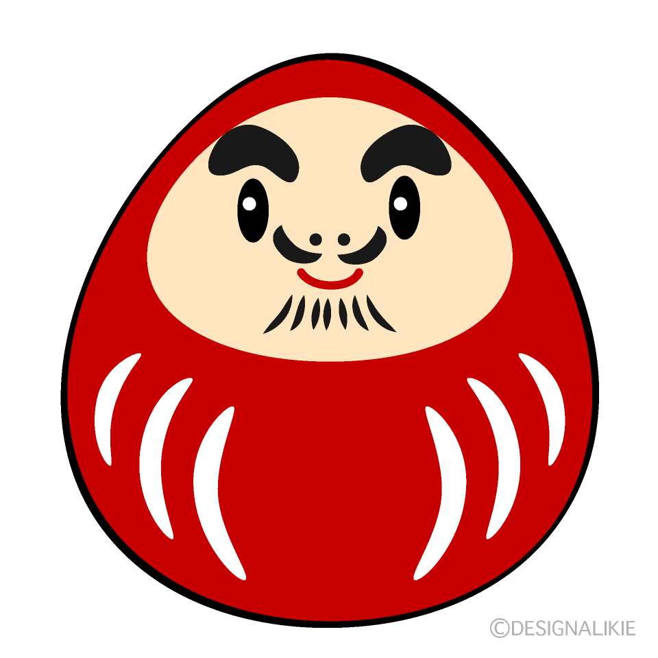 かわいいダルマイラスト