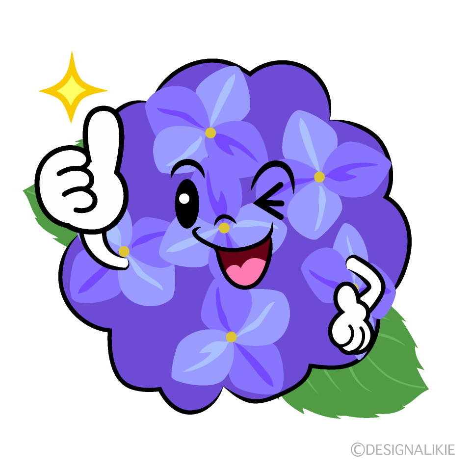 かわいいいいね！のアジサイイラスト
