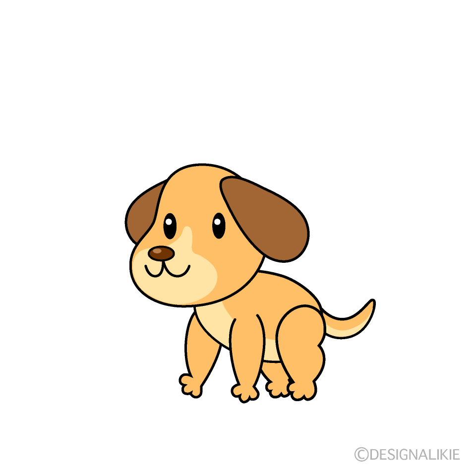 かわいい踊る犬イラスト