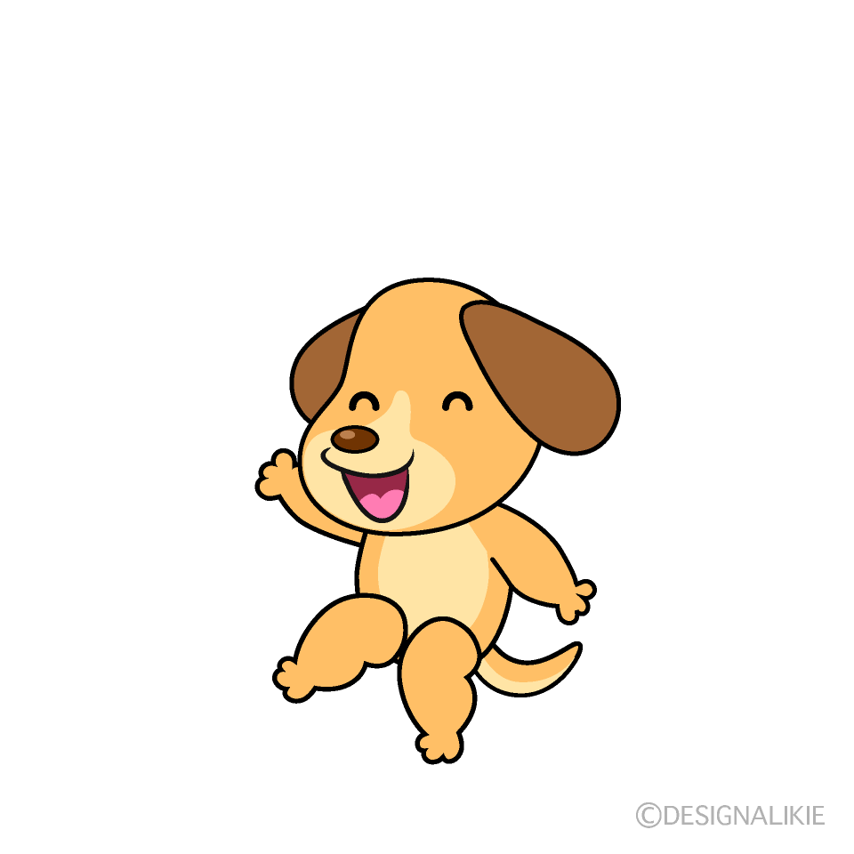 かわいい歌う犬イラスト