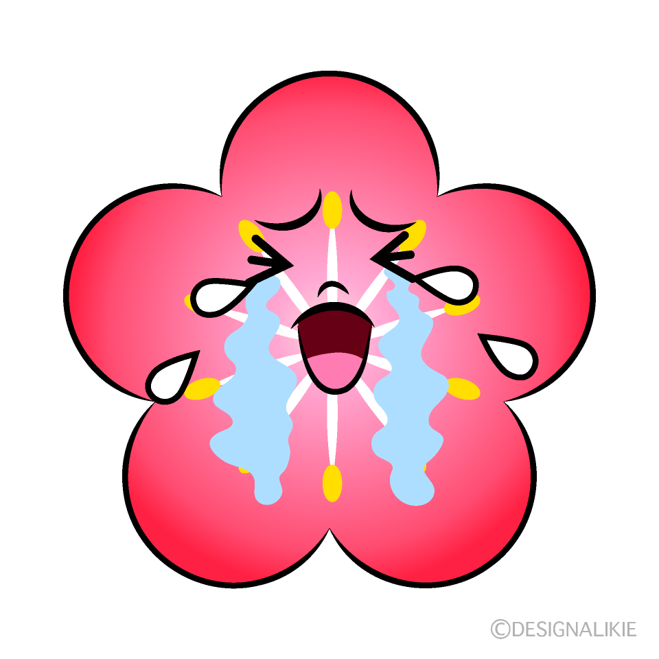 かわいい泣く梅イラスト