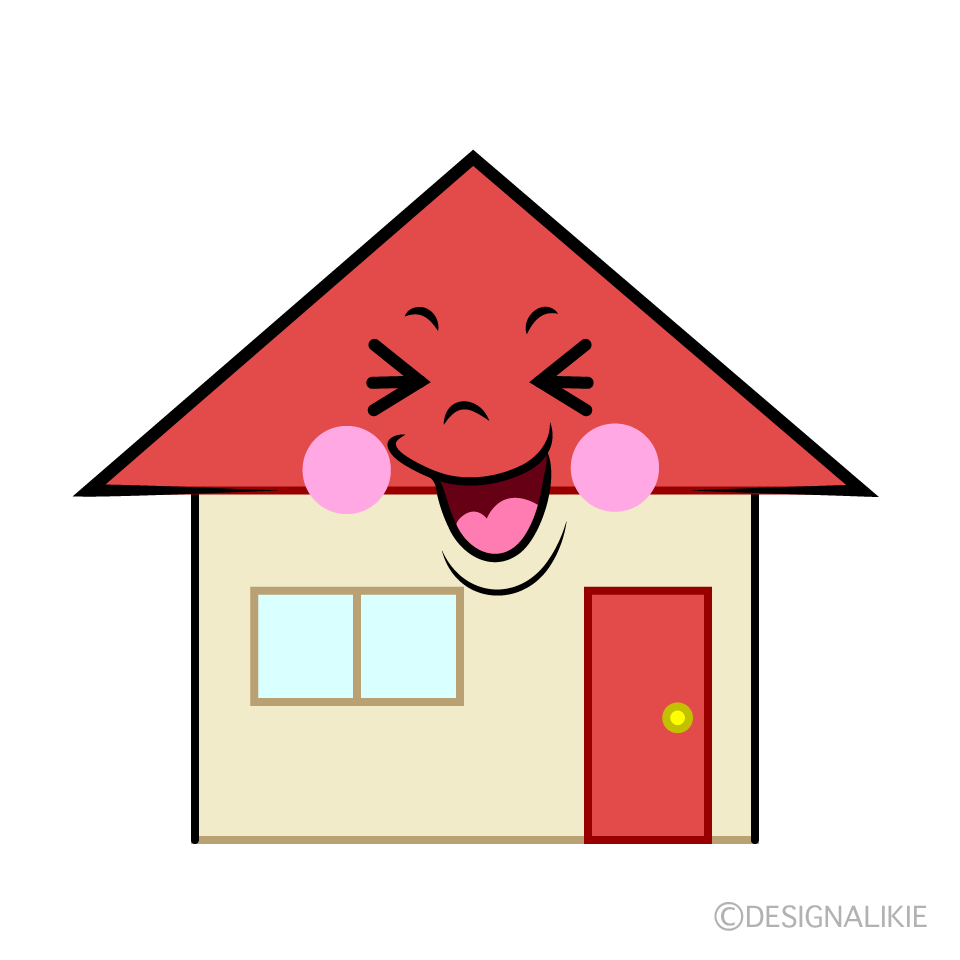 Cute Laughing House Clipart