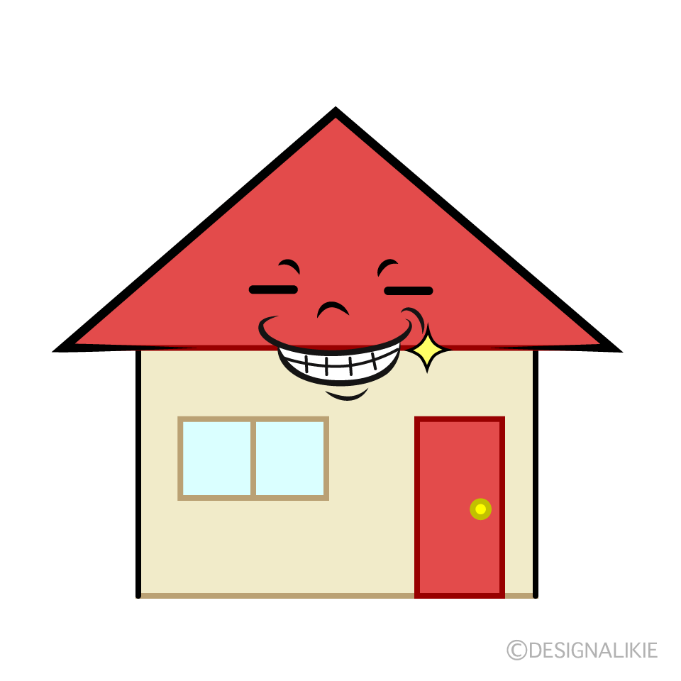 Cute Grinning House Clipart