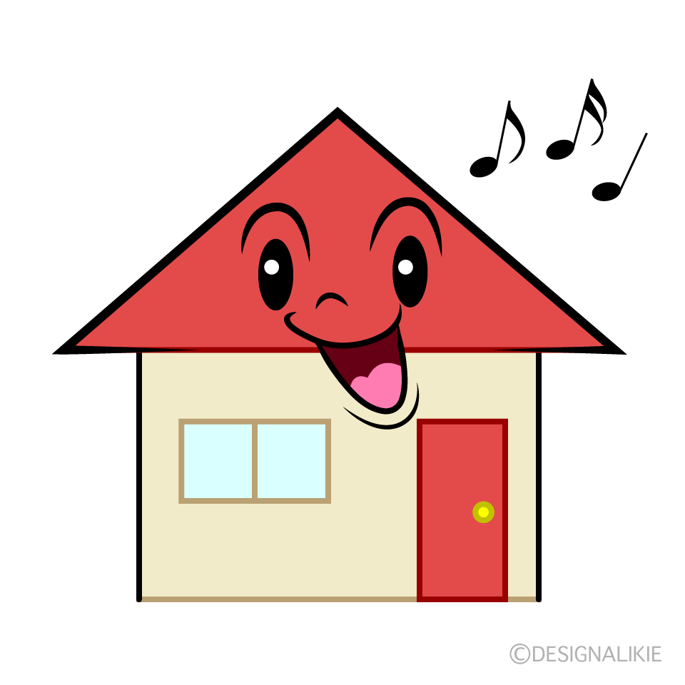 Cute Singing House Clipart