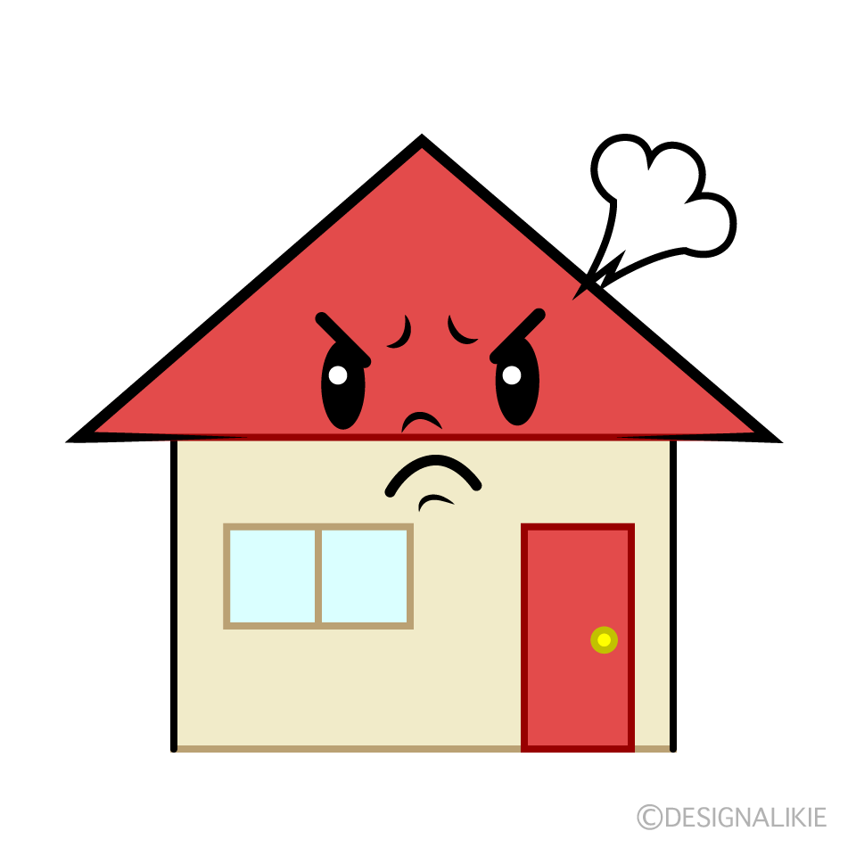 Cute Angry House Clipart