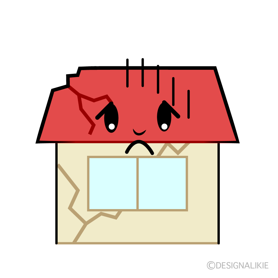 Cute Broken House Clipart