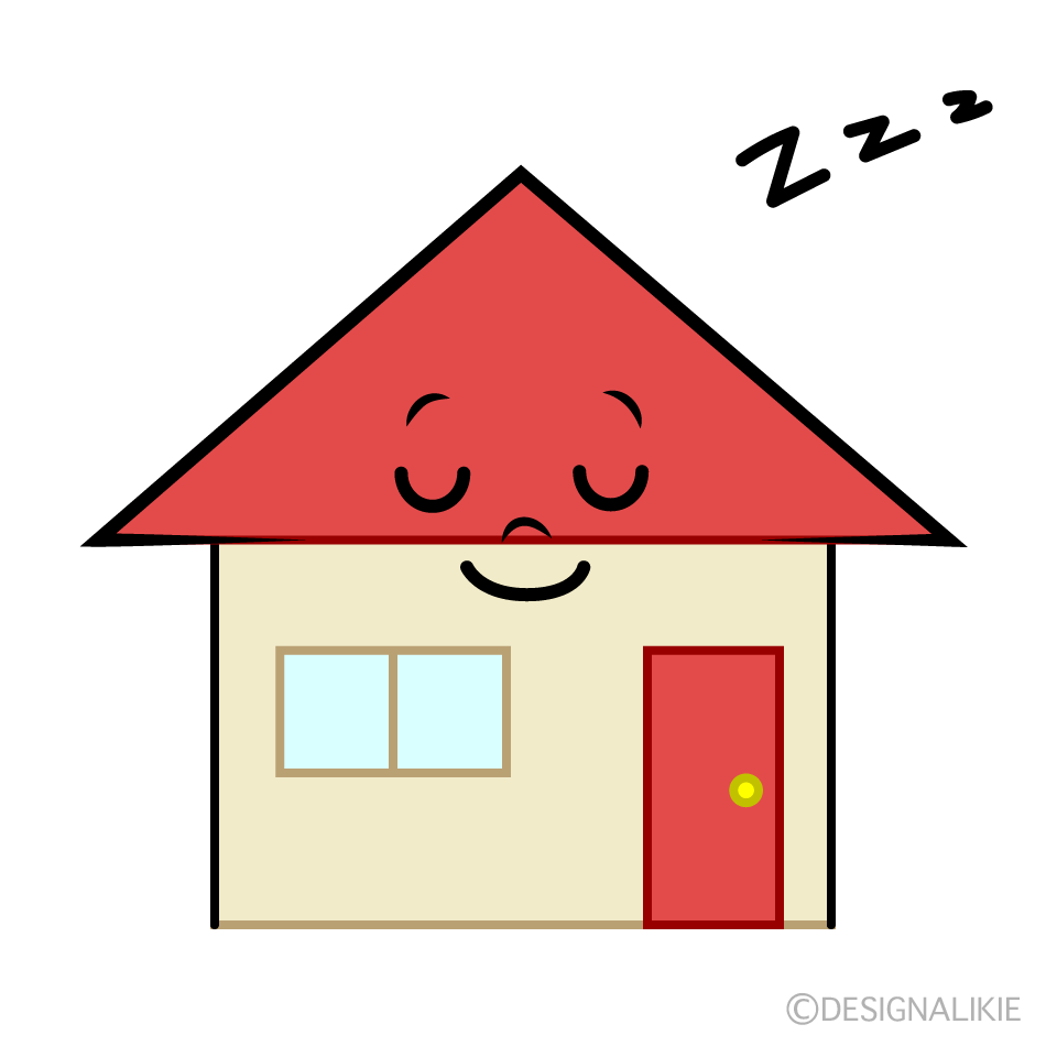 Cute Sleeping House Clipart