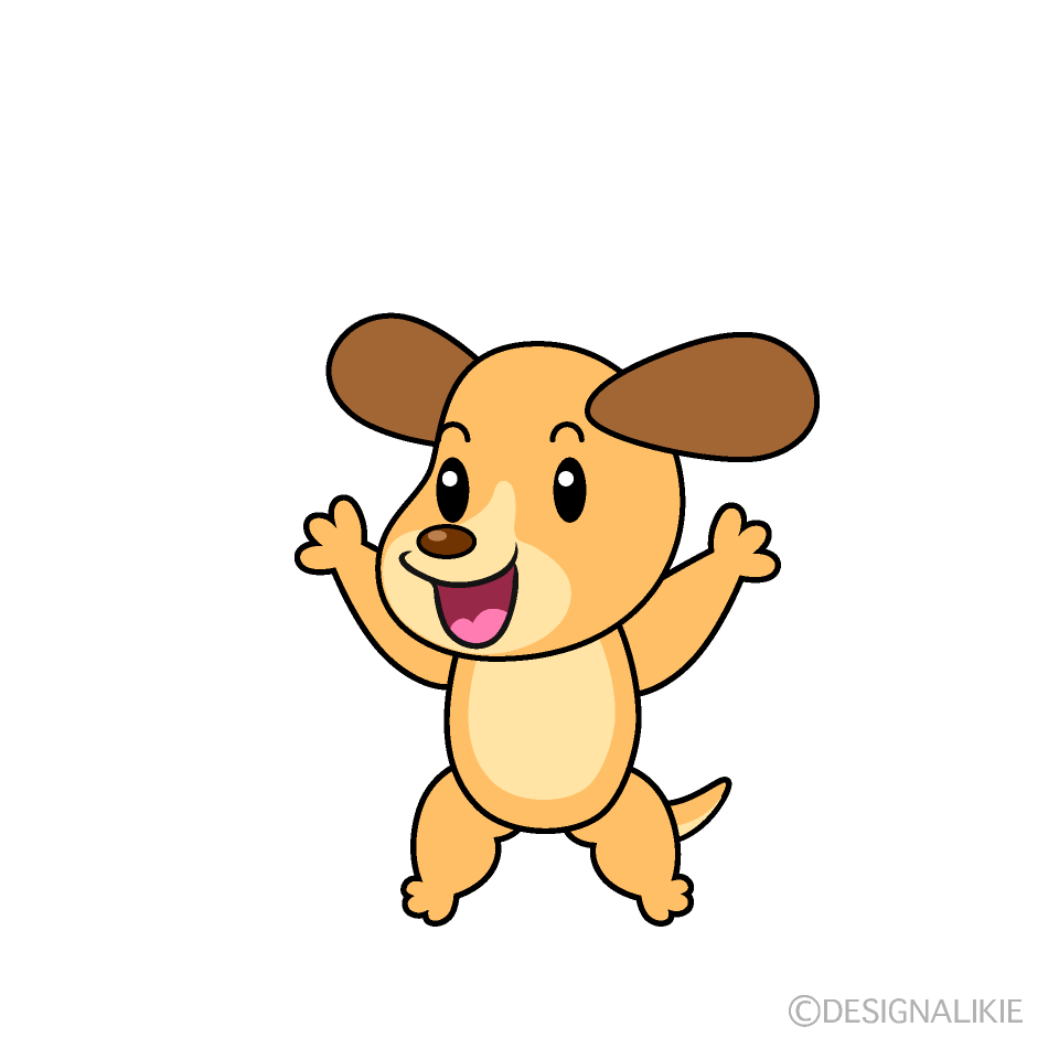 かわいい驚くイヌイラスト