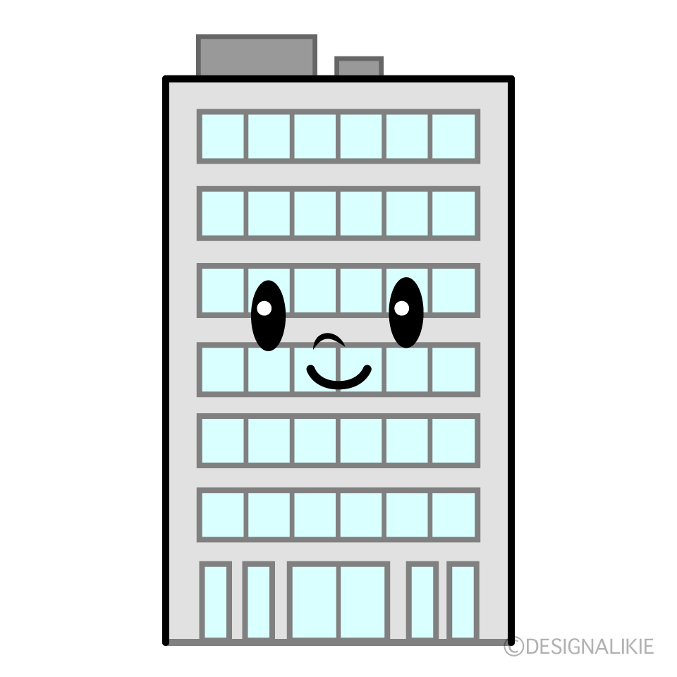 かわいいビルイラスト