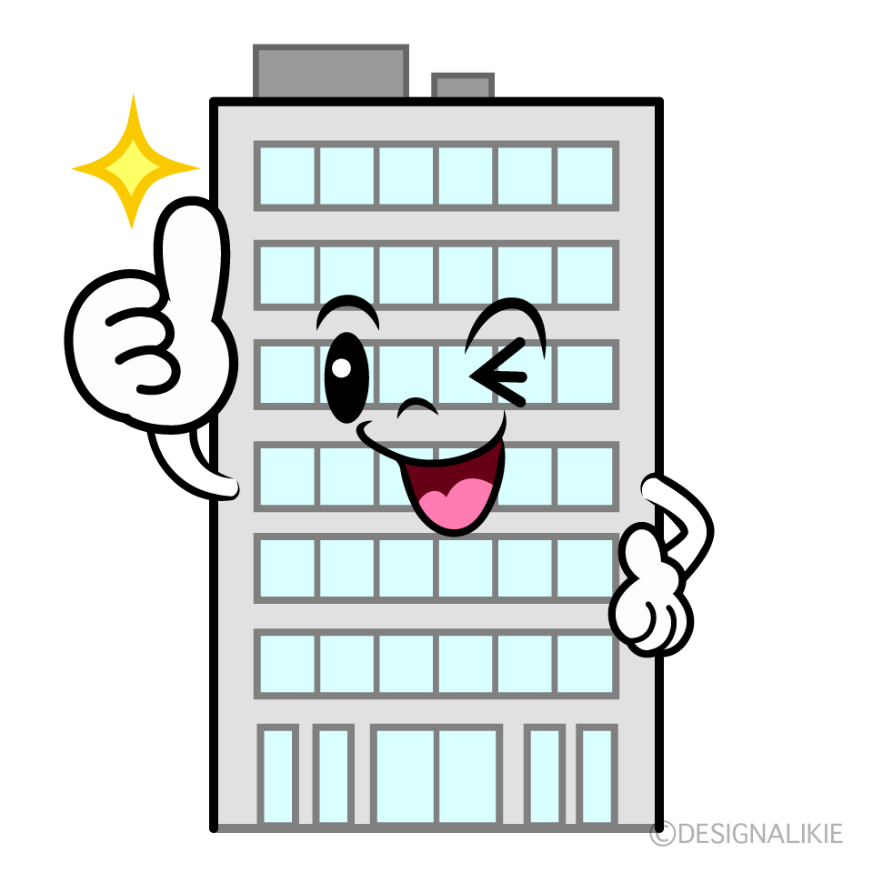 かわいいいいね！のビルイラスト