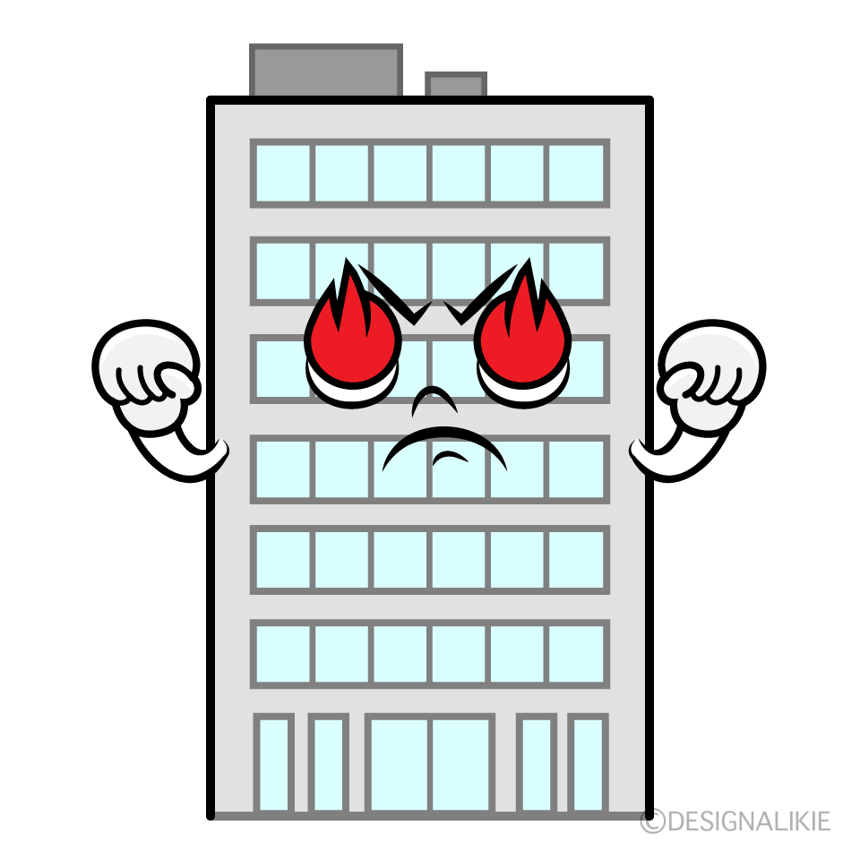 かわいい熱意のあるビルイラスト