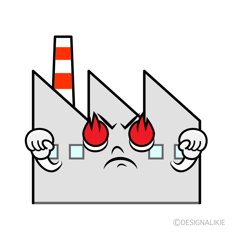 かわいい熱意のある工場イラスト