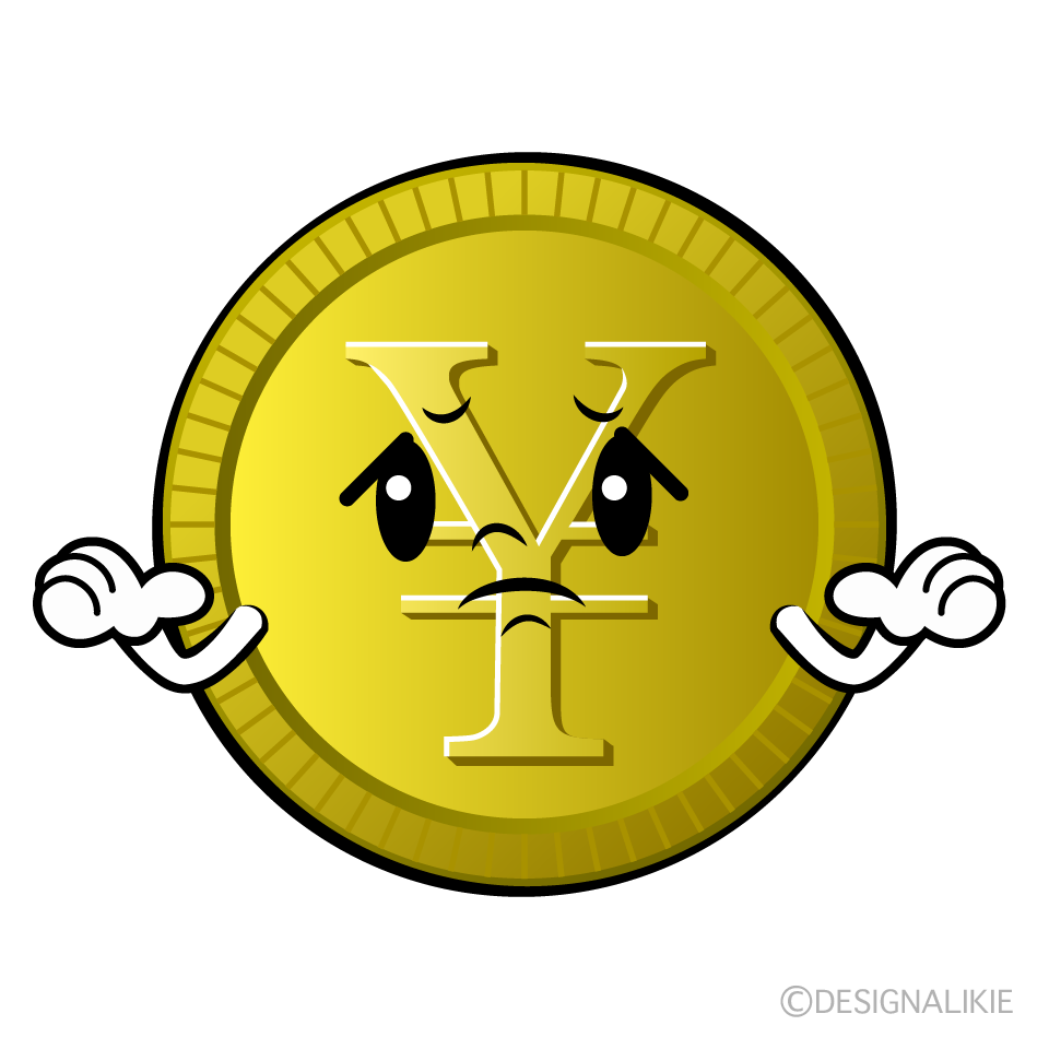 かわいい困る￥金貨イラスト