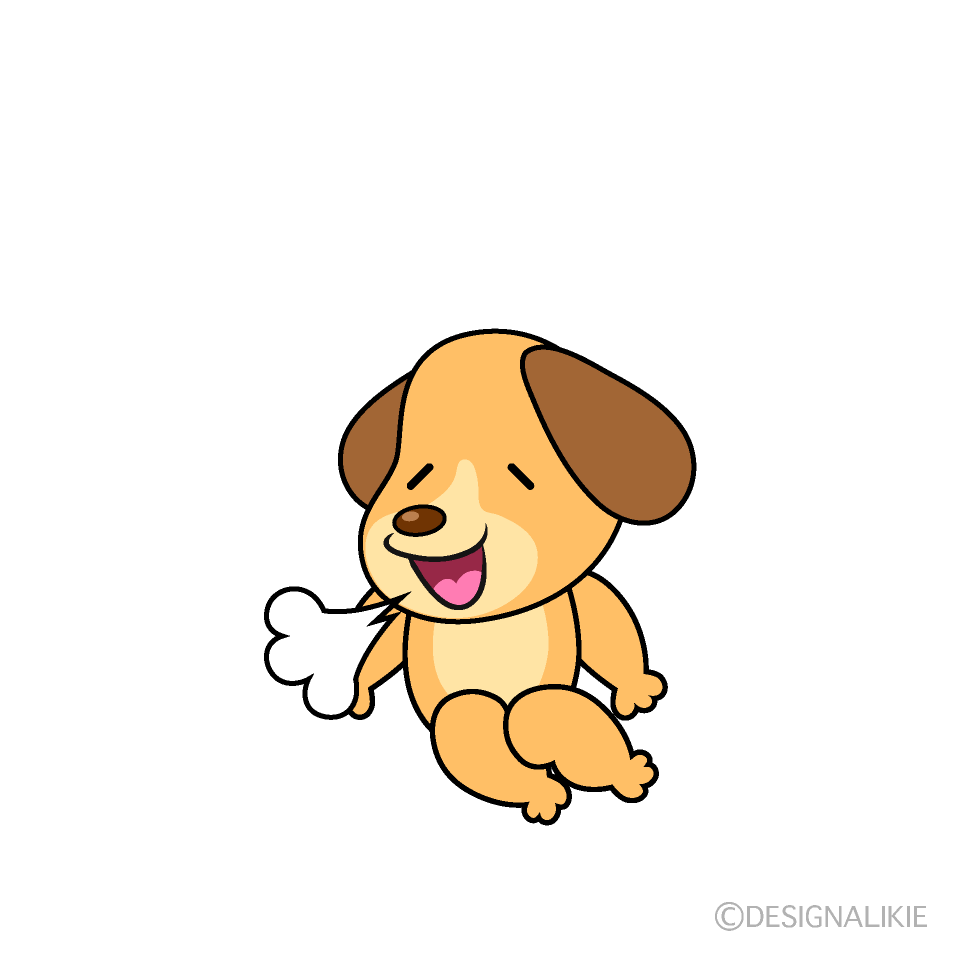 かわいいリラックスしたイヌイラスト