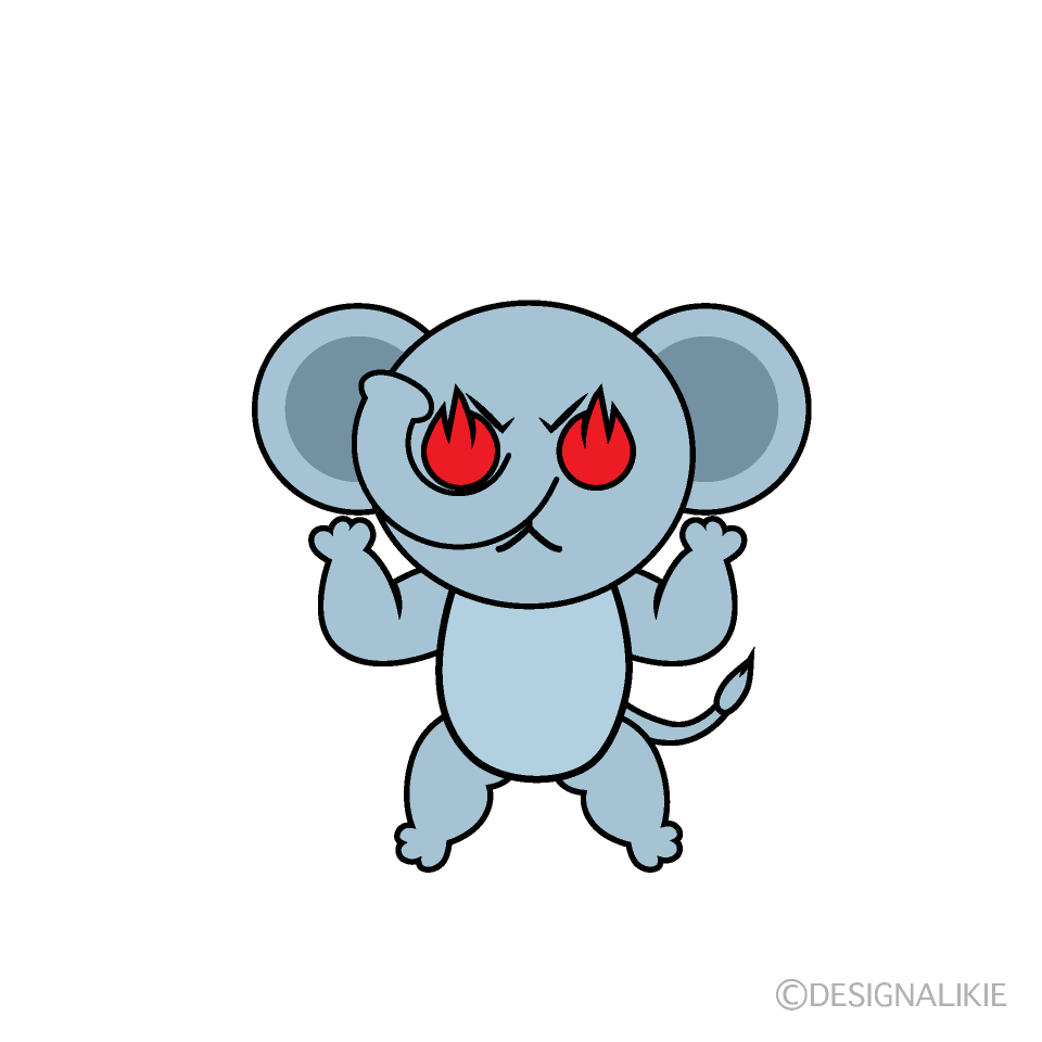 かわいい燃えるゾウイラスト