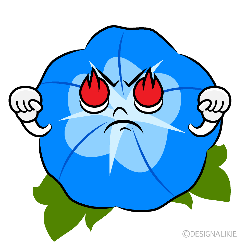 かわいい熱意のある朝顔イラスト