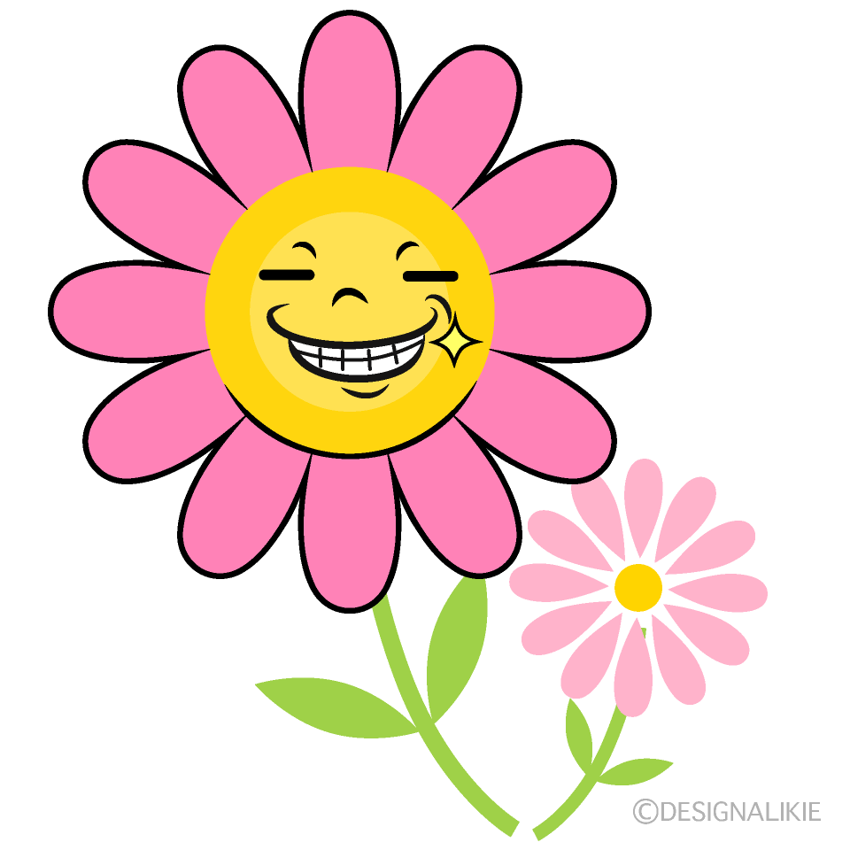 Cute Grinning Cosmos Clipart