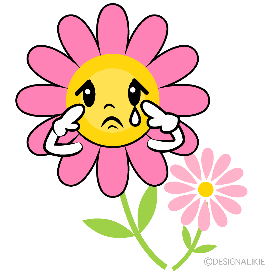 かわいい悲しいコスモスイラスト