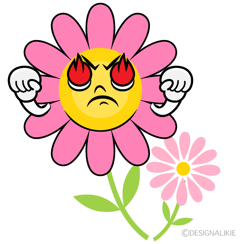 かわいい熱意のあるコスモスイラスト