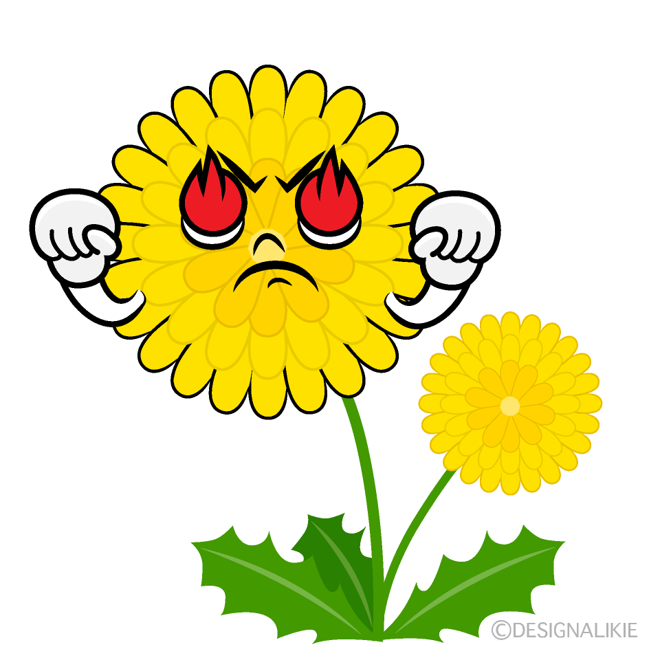 かわいい熱意のあるタンポポイラスト