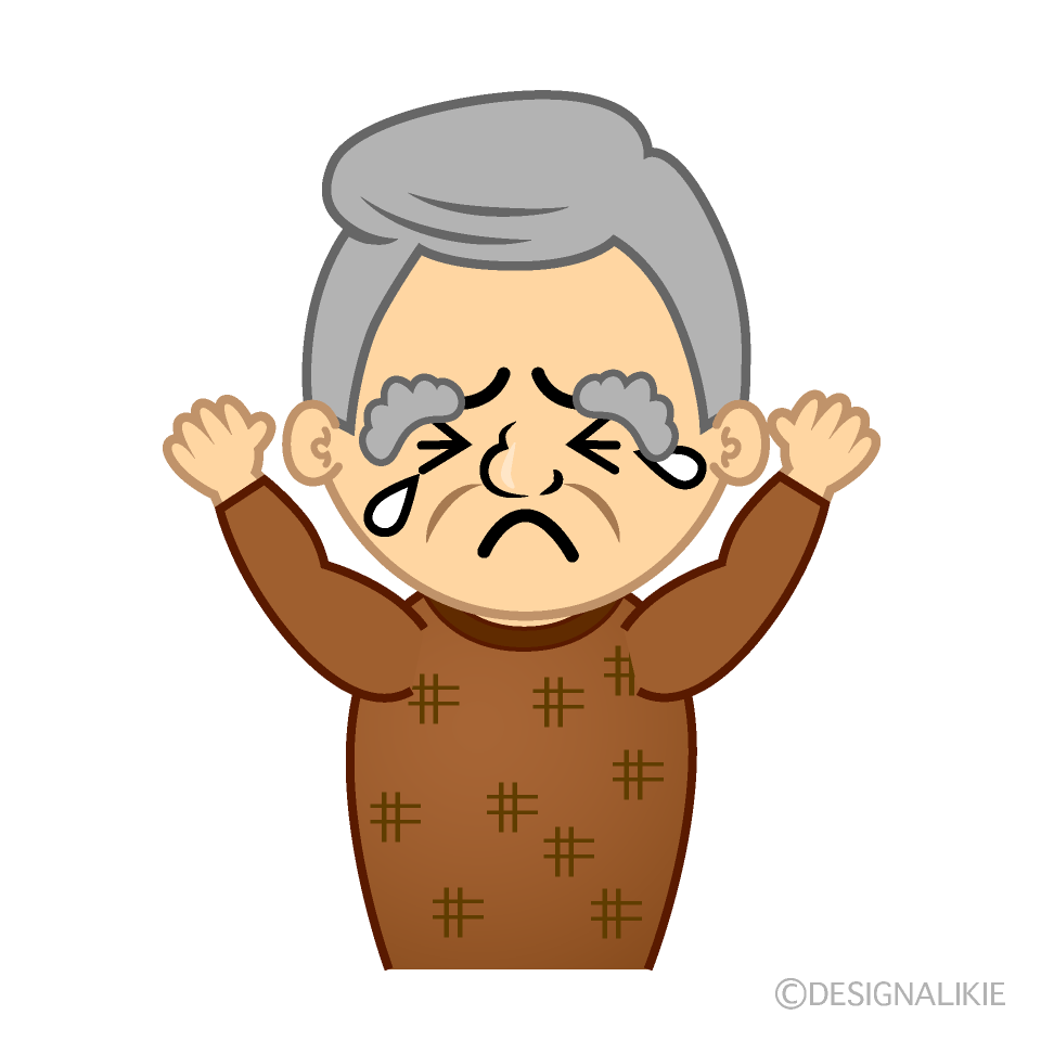 Cute Crying Grandpa Clipart