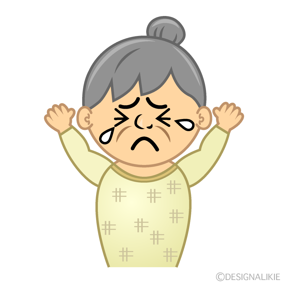 Cute Crying Grandma Clipart