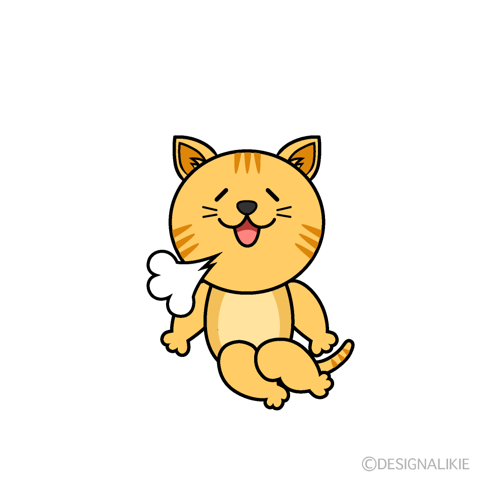 かわいいリラックスしたトラ猫イラスト