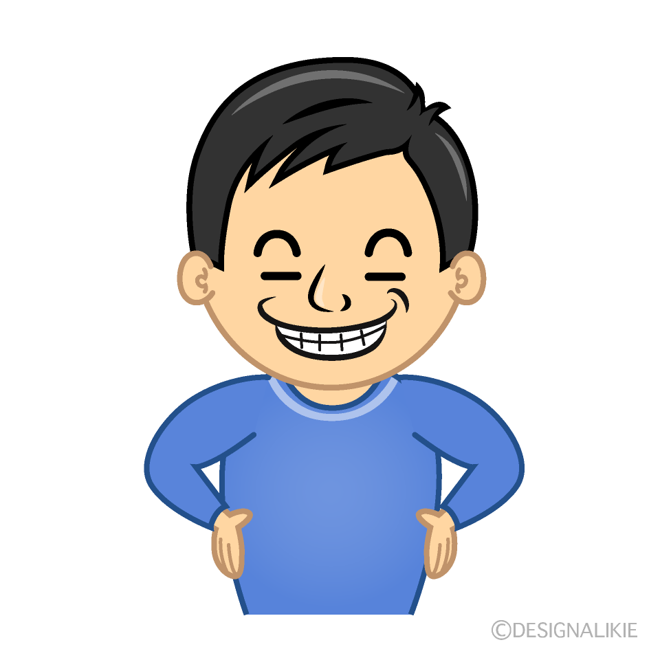 Cute Grinning Father Clipart