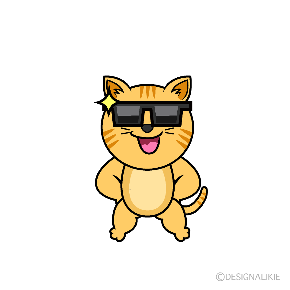 かわいいかっこいいトラ猫イラスト