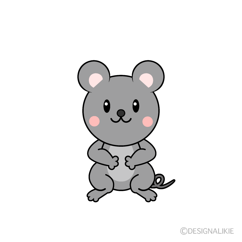 かわいい踊るネズミイラスト