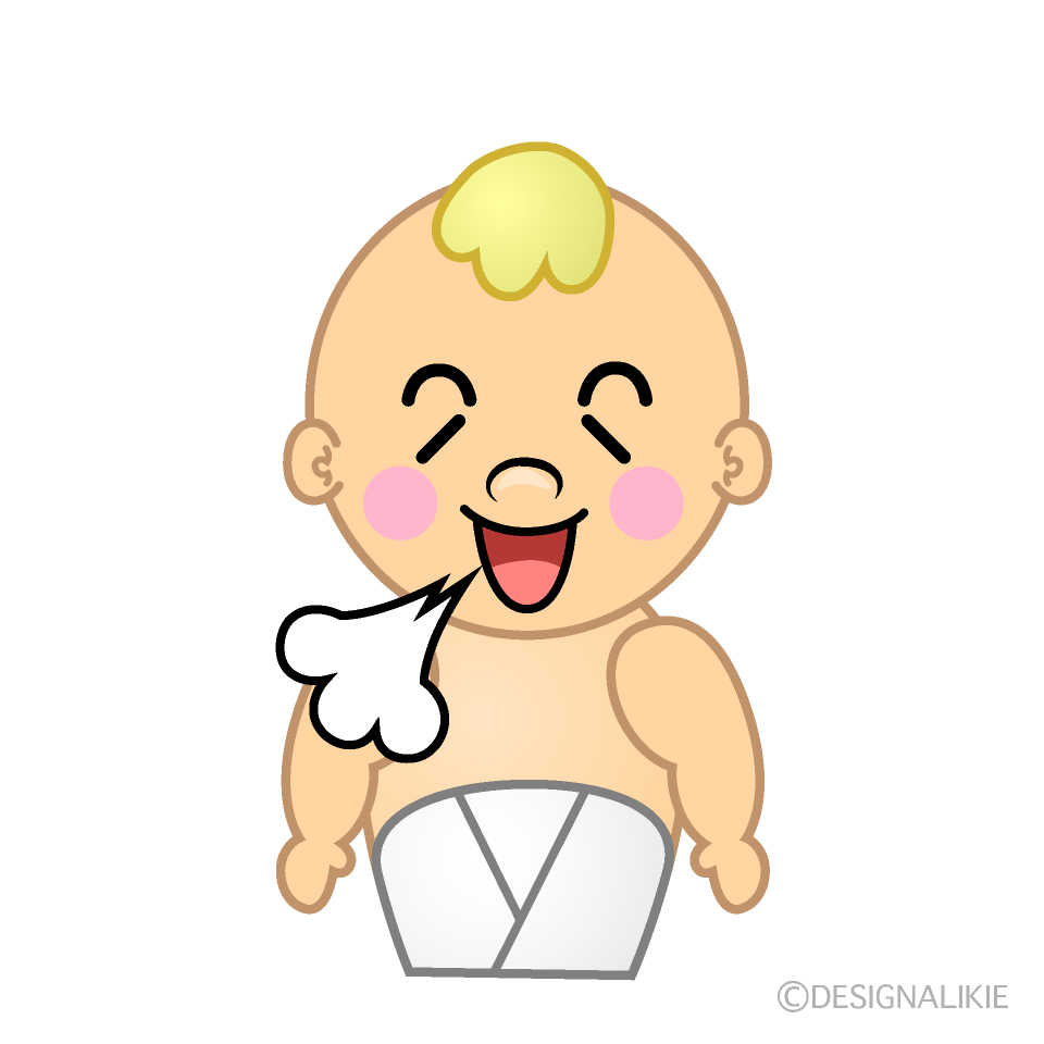 かわいいリラックスする赤ちゃんイラスト