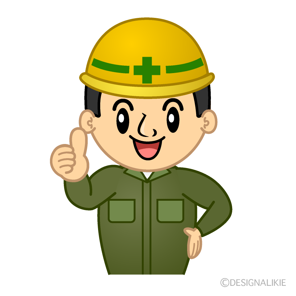かわいいいいね！の作業員イラスト