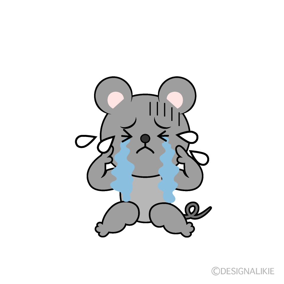 Cute Crying Mouse Clipart