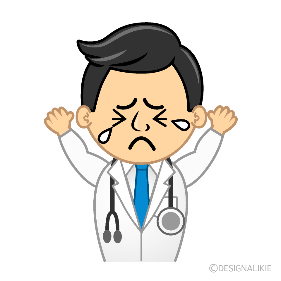 Cute Crying Doctor Clipart