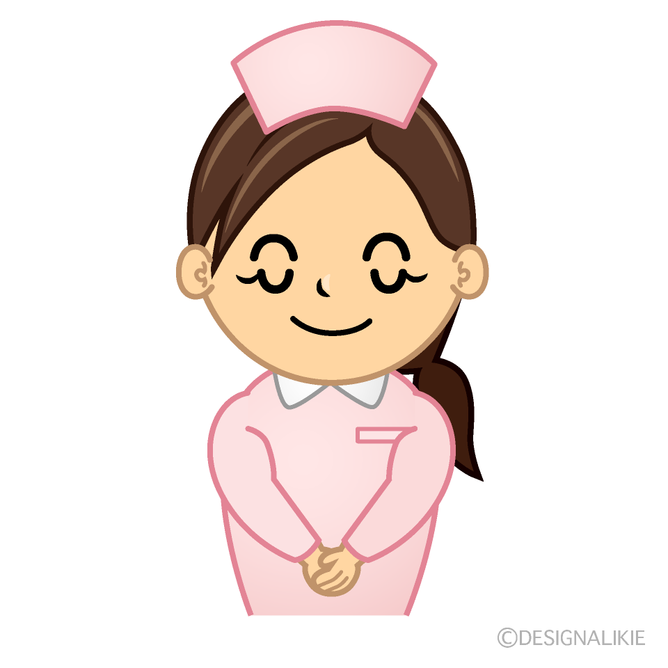 Cute Bowing Nurse Clipart