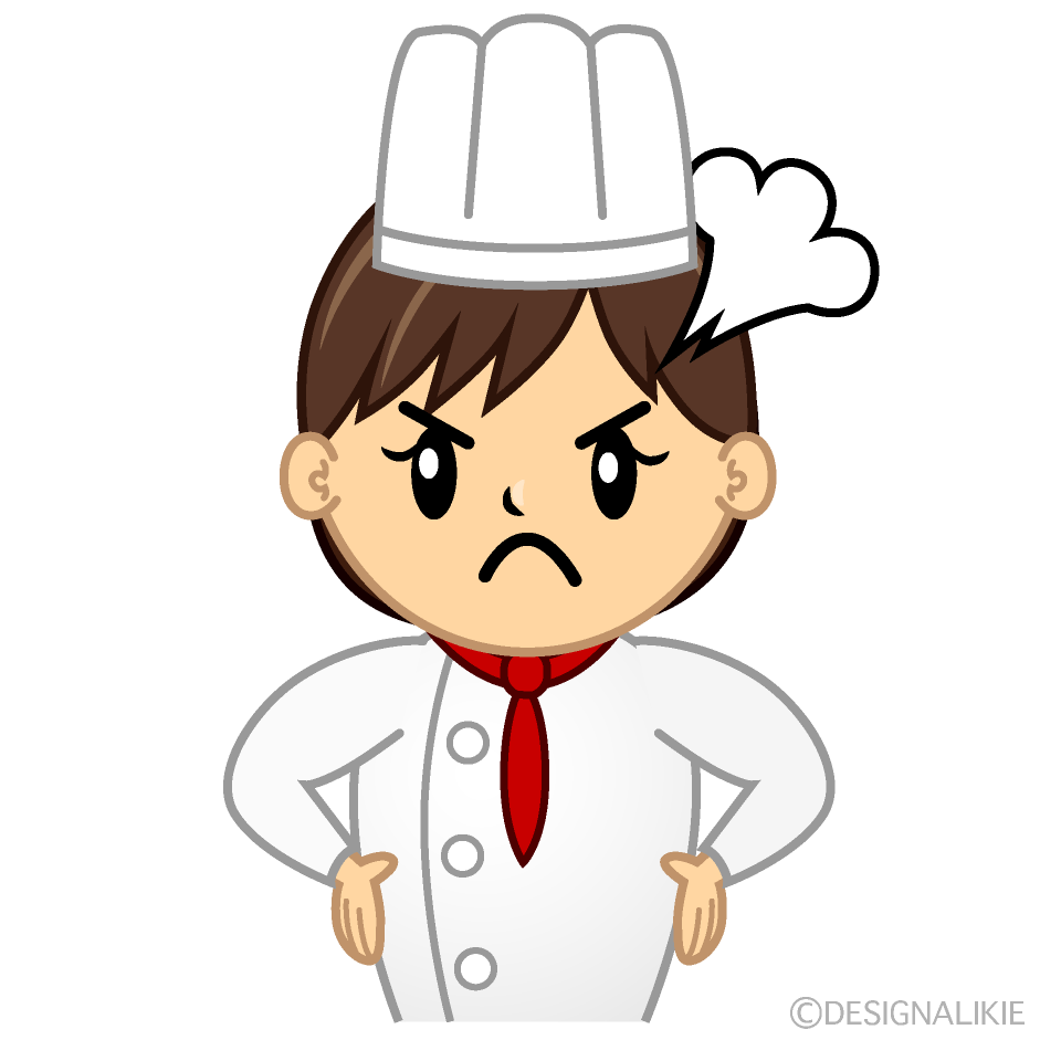 Cute Angry Pastry Chef Clipart