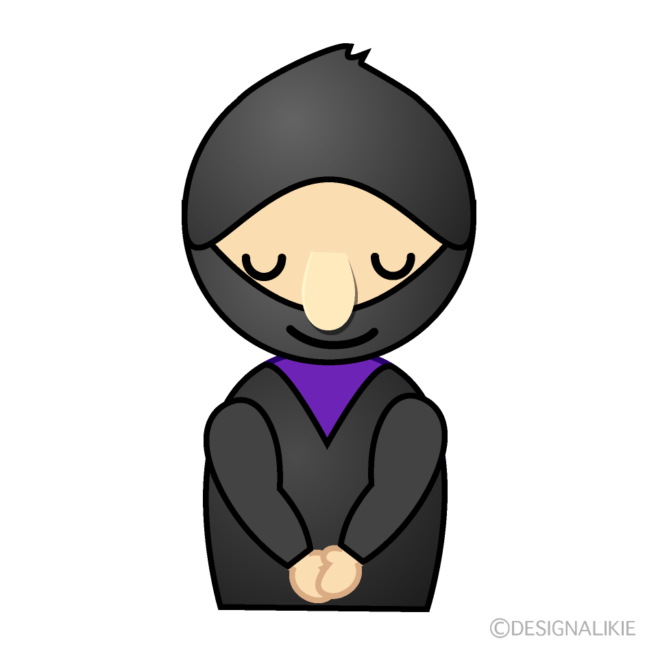 Cute Bowing Ninja Clipart