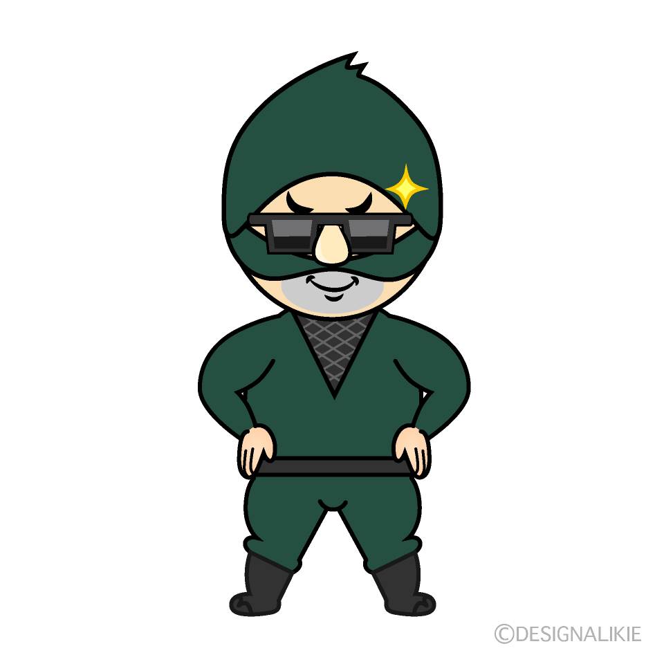 かわいいお辞儀する泥棒イラスト