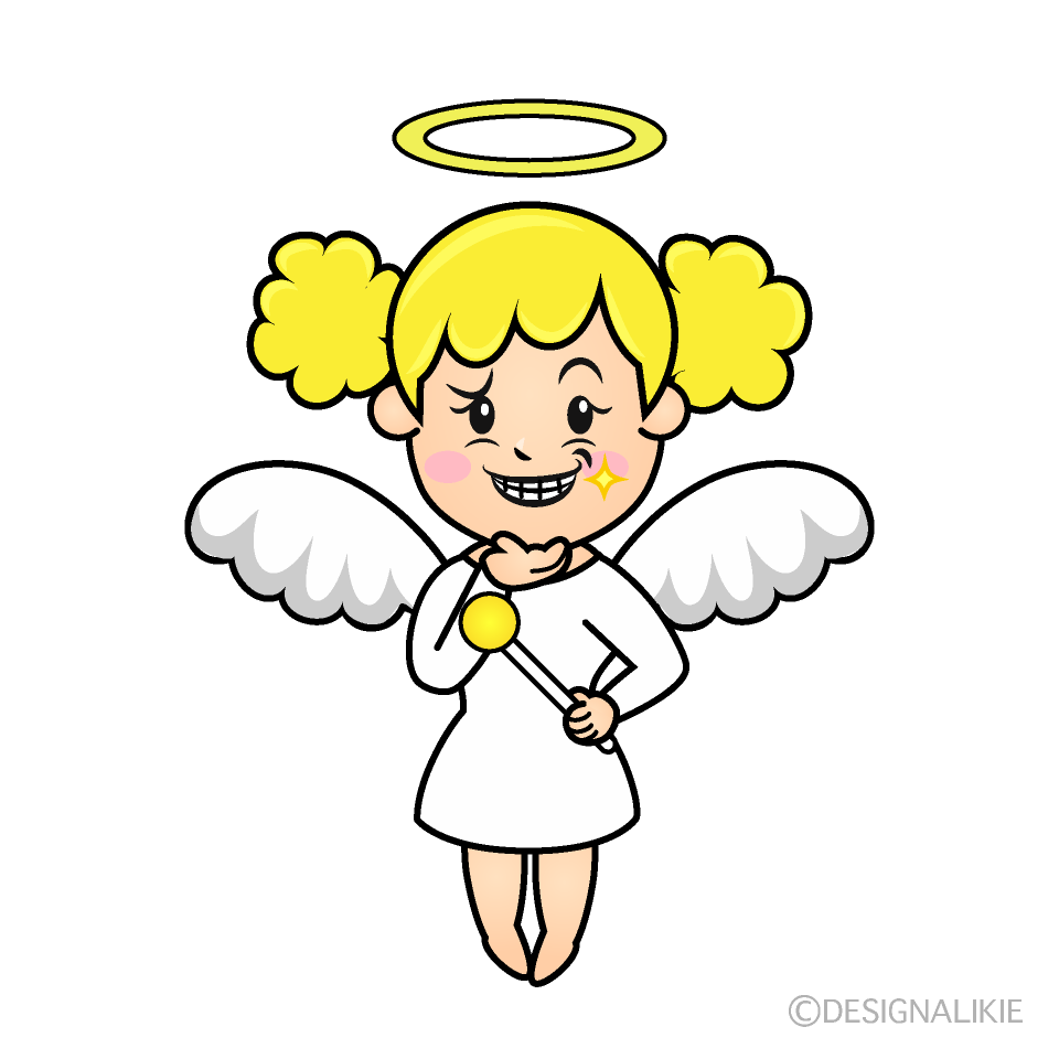 Cute Grinning Angel Clipart
