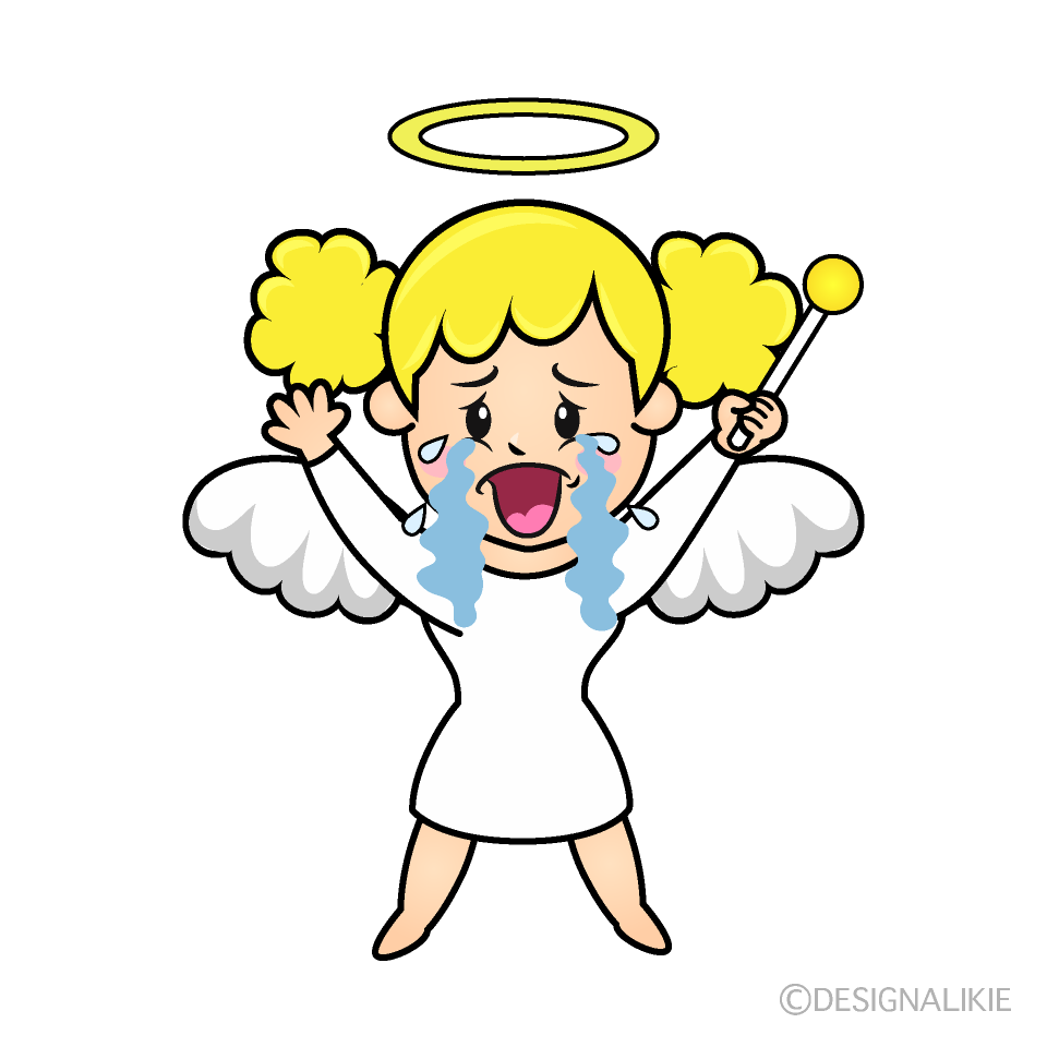 Cute Crying Angel Clipart