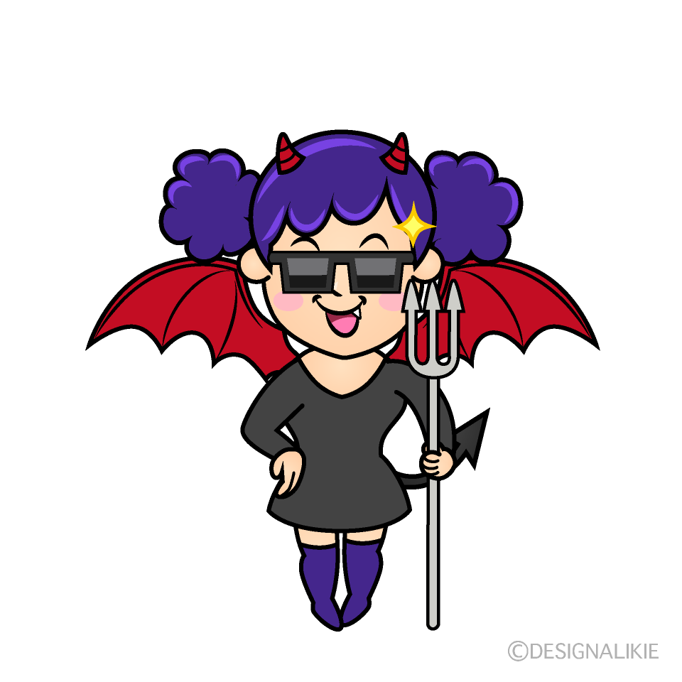 かわいいかっこいい女悪魔イラスト