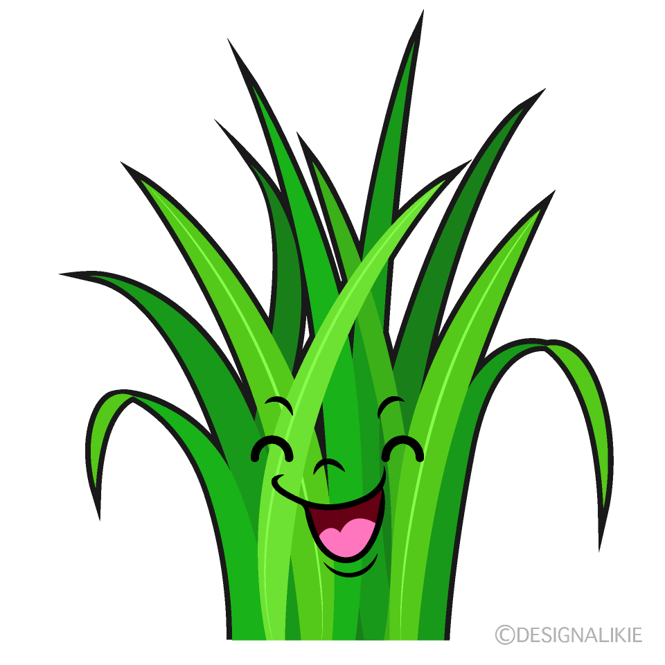 かわいい笑顔の草イラスト