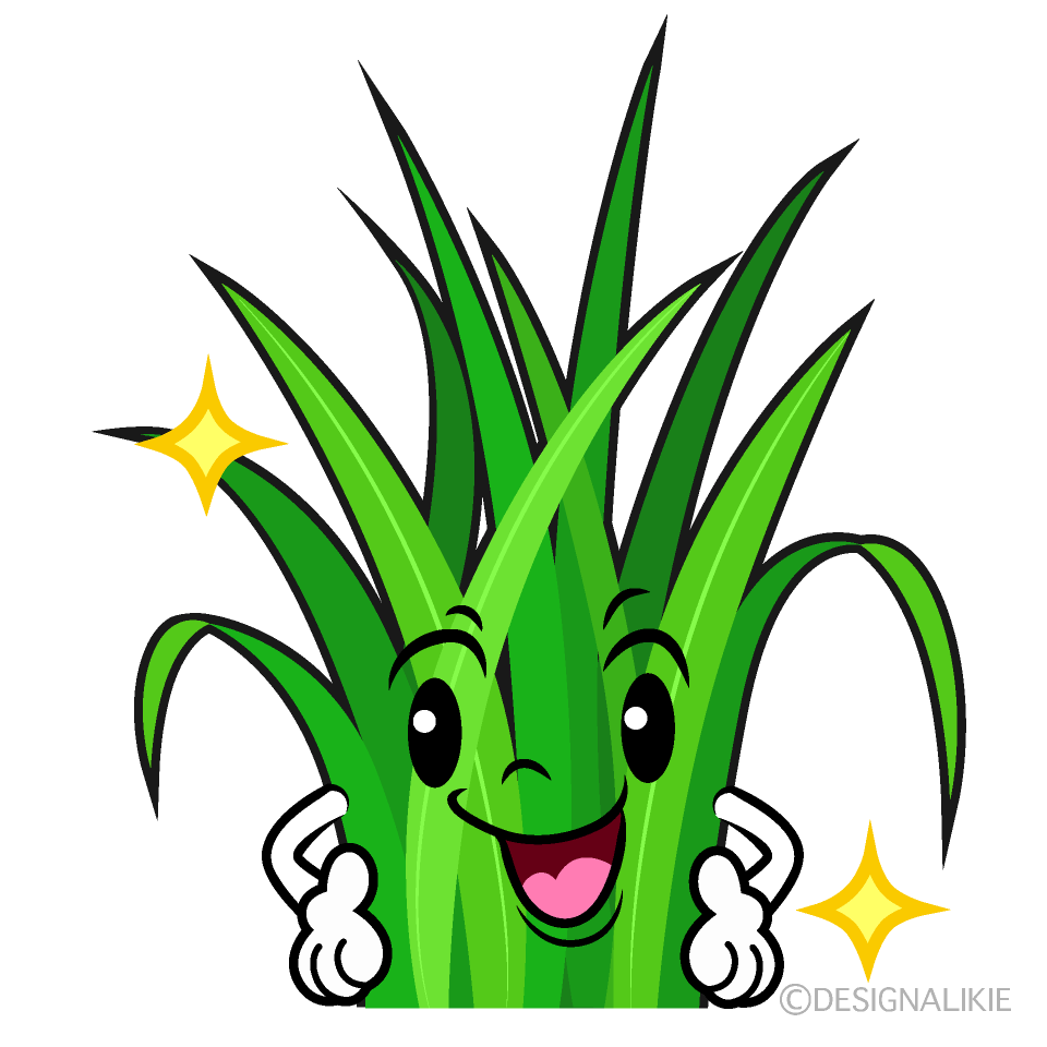 かわいい自信満々な草イラスト