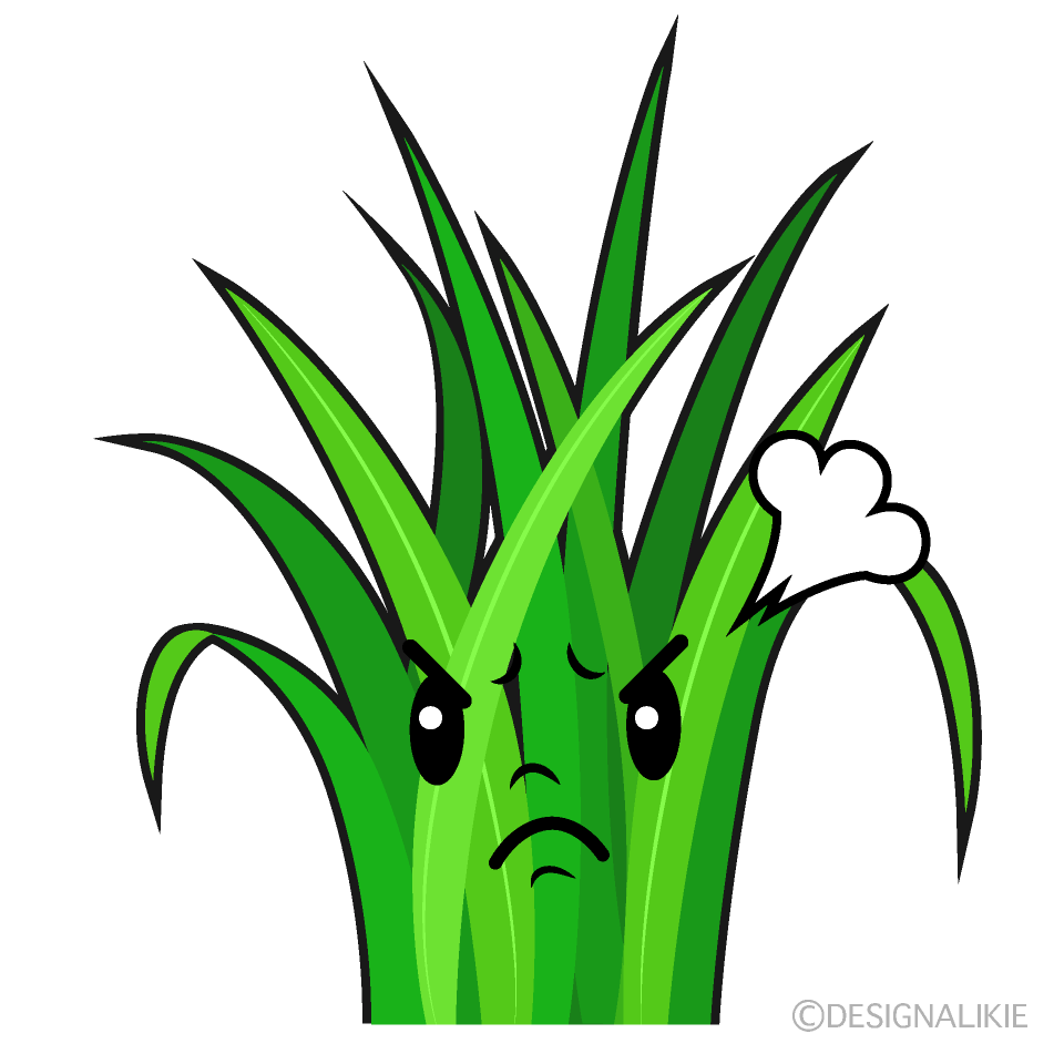 かわいい怒る草イラスト
