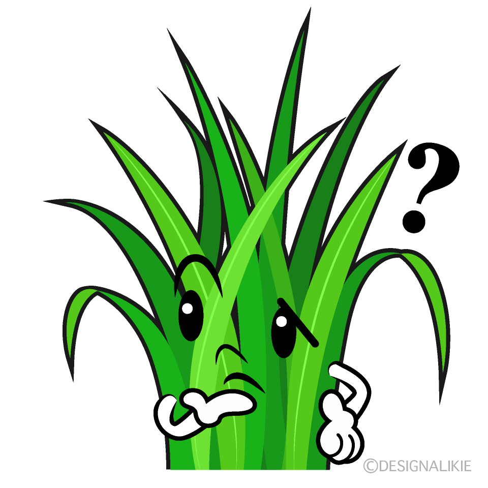 かわいい考える草イラスト