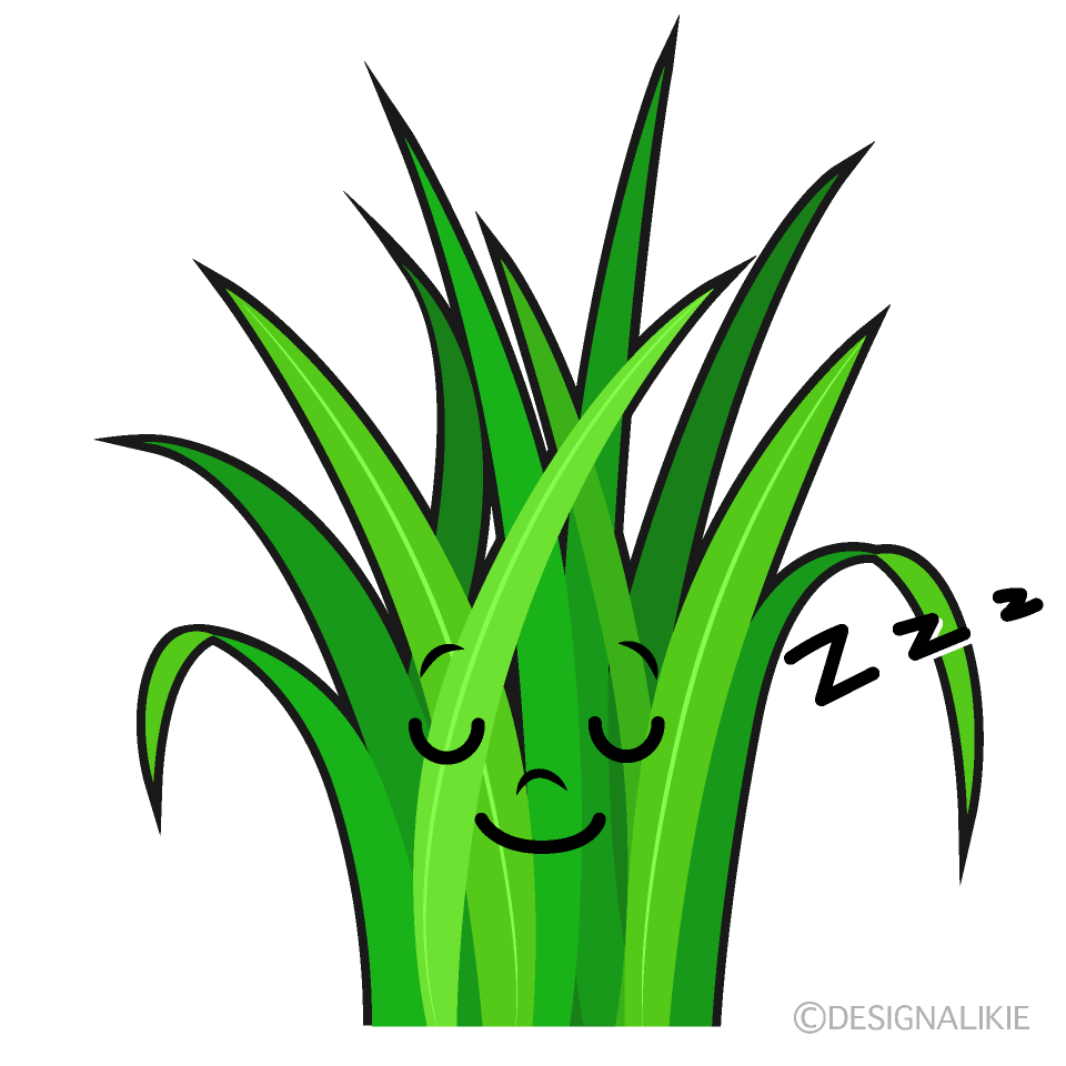 Cute Sleeping Grass Clipart