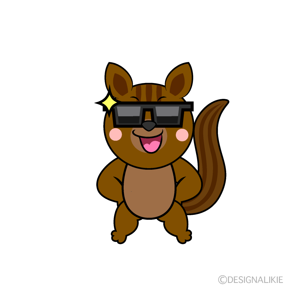かわいいかっこいいリスイラスト